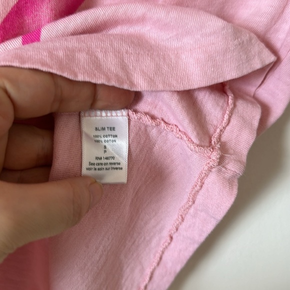 Re/Done Lightning Bolt Pink Graphic Cotton Tee Shirt Size S - Picture 5 of 5